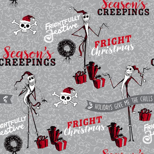 Nightmare Before Christmas Season&#x27;s Creepings Cotton Fabric